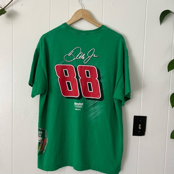 Nascar Shirts Vintage Nascar 9s Y2k Dale Jr Mountain Dew Graphic